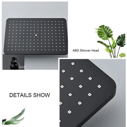 Shower Faucet Rainfall 3/4-Ways Bathtub Tap Bathroom Shelf