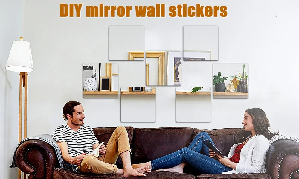2mm Acrylic Mirror Wall Stickers Unbreakable Acrylic Full