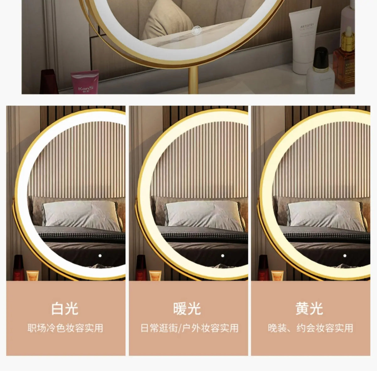 Pink White Vanity Table Women Luxury Nail European