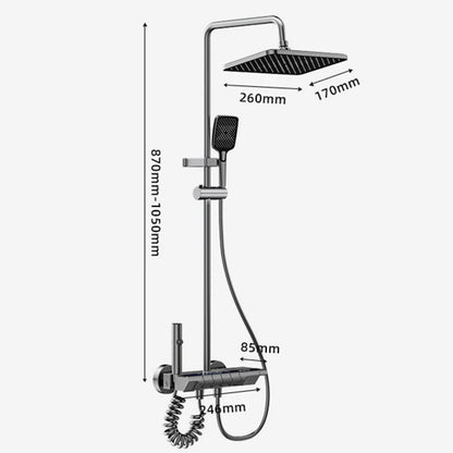Aluminum Shower Cold Water Digital Display Pressurized Shower
