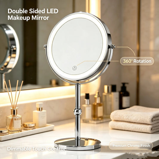 Touch Led Magnifying Makeup Mirror Double Sided 10x