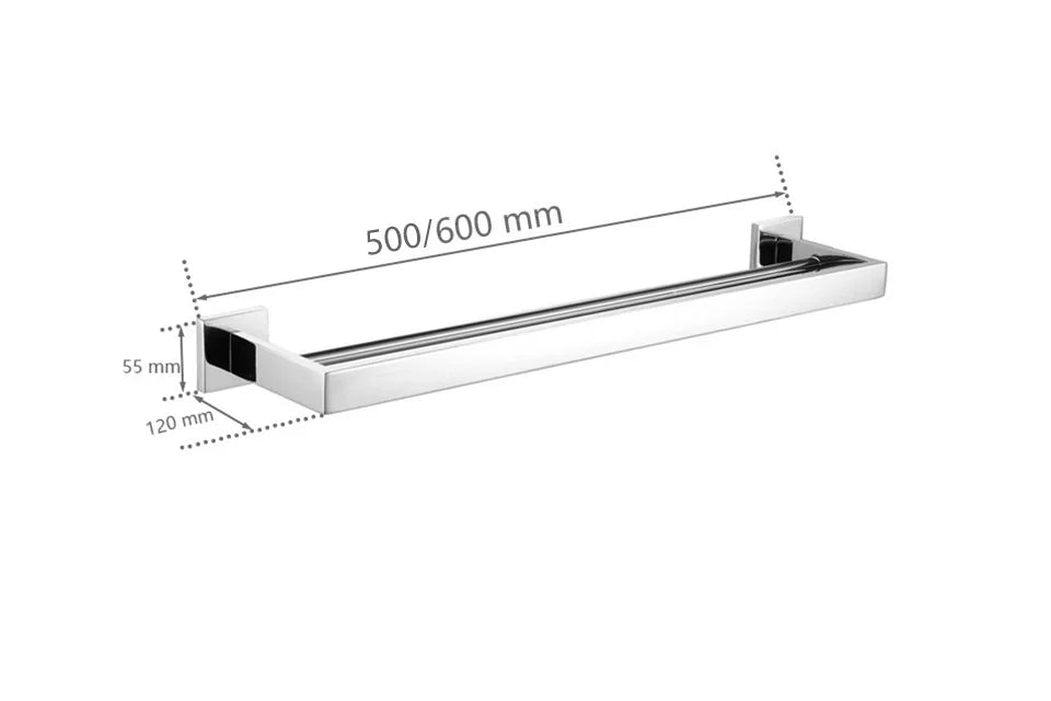 Stainless Steel Bathroom Hardware Mirror Chrome Polished Towel