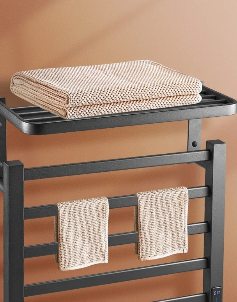 Metal Electric Heated Towel Rail Smart Disinfection Thermostat