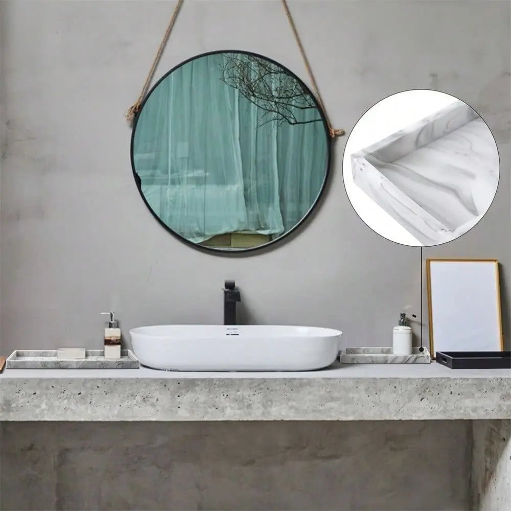 Thickened Bathroom Counter Tray Rectangular Lightweight Silicone