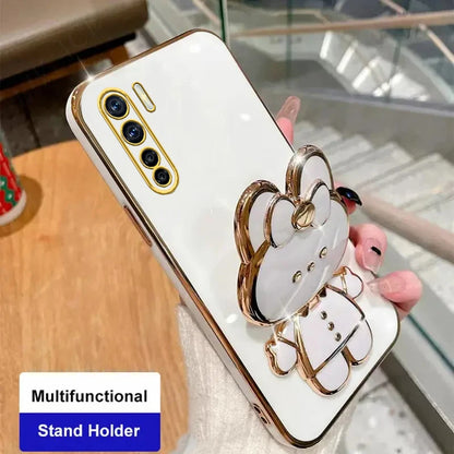 91 Makeup Mirror Cute Rabbit Phone Holder Case