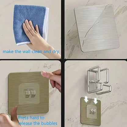 1/2pcs Stainless Steel Washbasin Hook Punch-Free Bathroom Rack