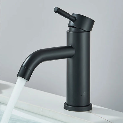 Matte Black Bathroom Basin Faucet Lever Sink Faucets