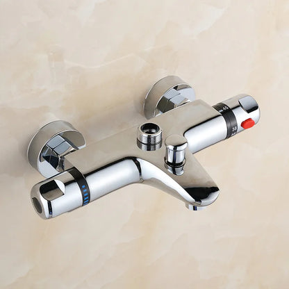 Brass Intelligent Thermostatic Shower Faucet Concealed Cold Water