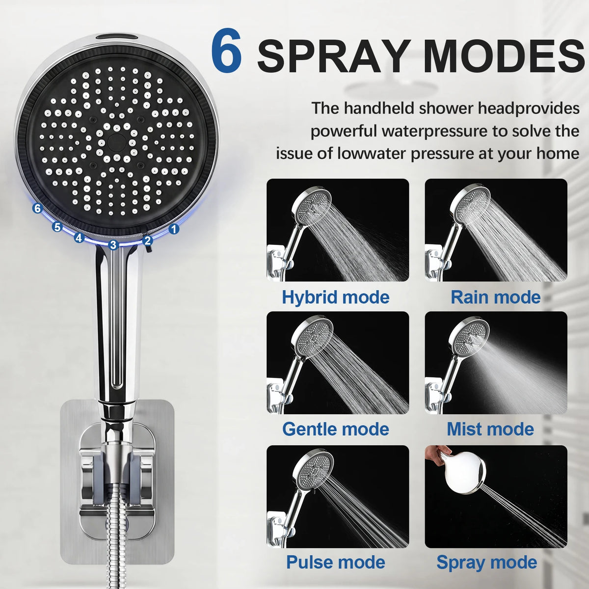 Shower Head Rain Shower Head Handheld Spray Combo