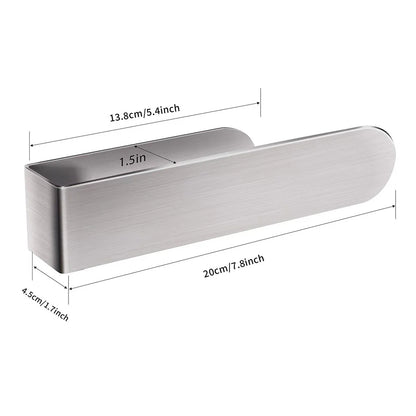 Stainless Steel Brushed Silver Towel Holder Wall Mounted