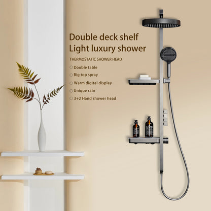 Luxury Bathroom Smart Rainfall Shower System Wall Mounted