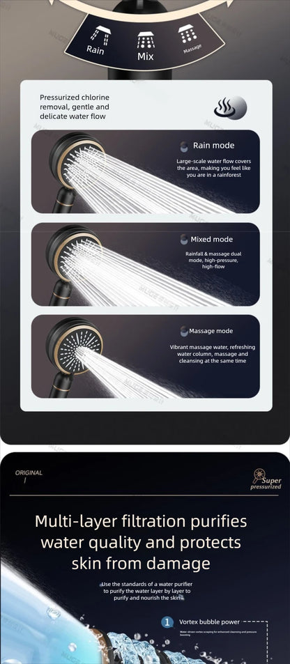 High Pressure Filter Shower Head Chlorine Removal Skin