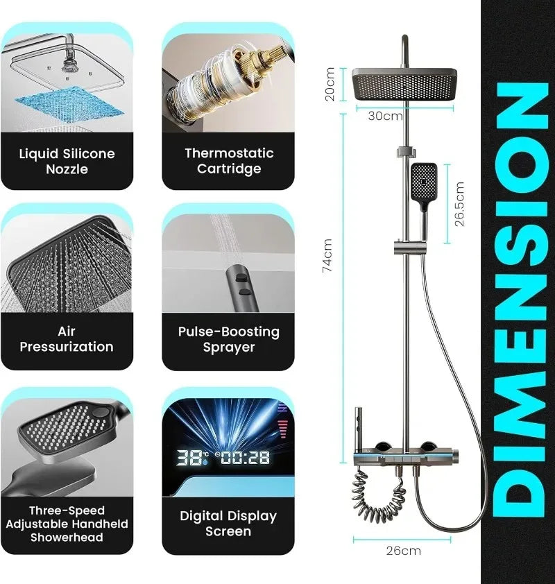 Grey Shower System Ambient Light - Intelligent Digital