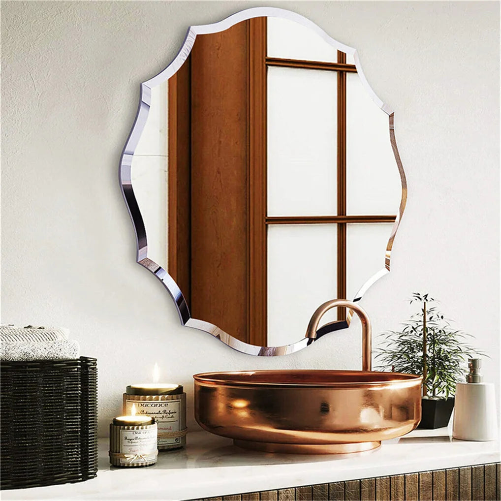 Sizes Antique Floral Outcut Oval Wall Mirror Decorative