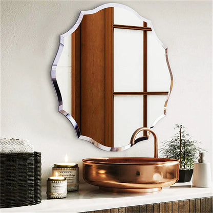 Sizes Antique Floral Outcut Oval Wall Mirror Decorative