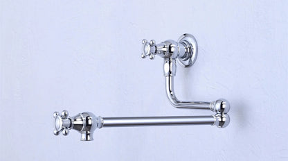 Brushed Gold Pot Filler Tap Wall Mounted Foldable
