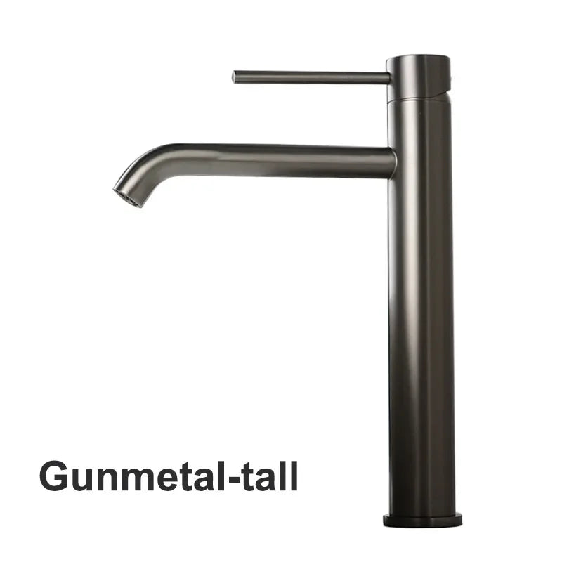 Brushed Gold Bathroom Basin Faucet Cold Mixer Water