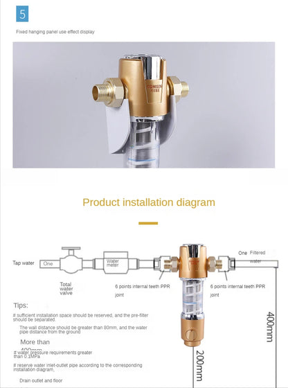 Spin Down Sediment Filter Backwash Whole House Water