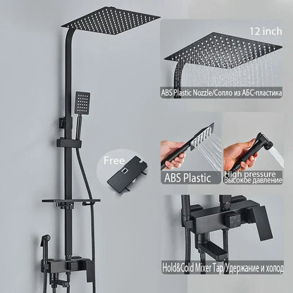 Black Shower Faucet Ways Showers Faucet Systems Adjustable