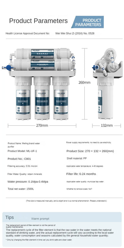 01 Ultra Water Filtration System Under Sink 6-Stage