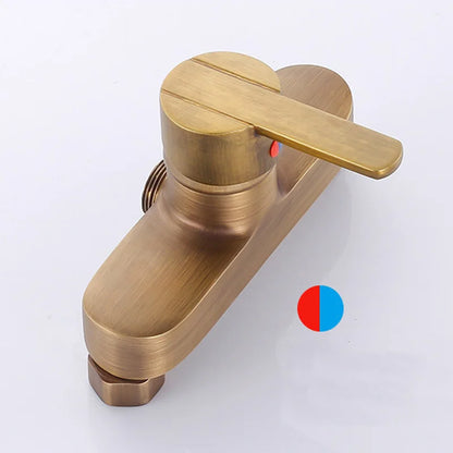 Brass Bathroom Faucet Shower Type Head Antique Brass