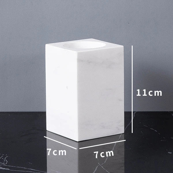 Volakos White Natural Marble Bathroom Minimalism Soap Dispenser