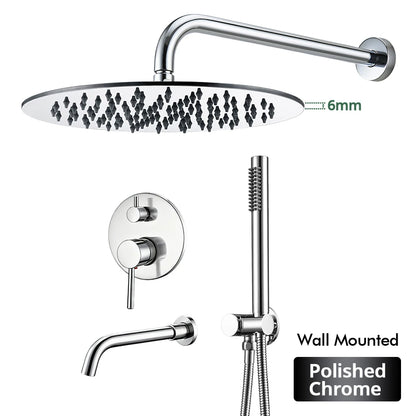 Bathroom Faucet Shower Mixer Tap Spout Black Solid