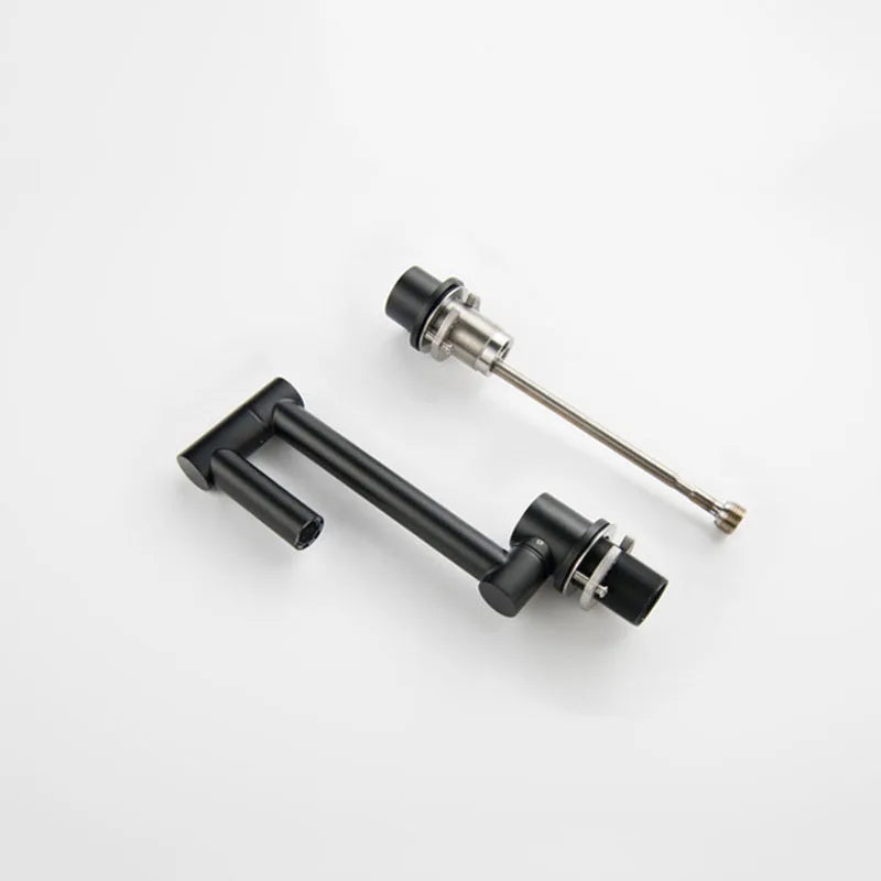 Black 304 Stainless Steel Sink Faucet Concealed Folding