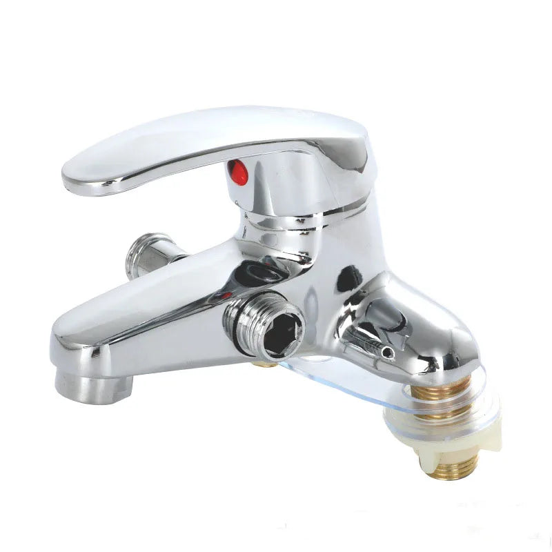 Two-Hole Bathroom Sink Faucet Zinc Alloy Dual Handle