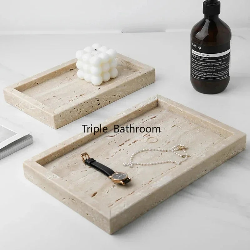 Natural Cave Stone Bathroom Supplies Jewelry Storage Tray