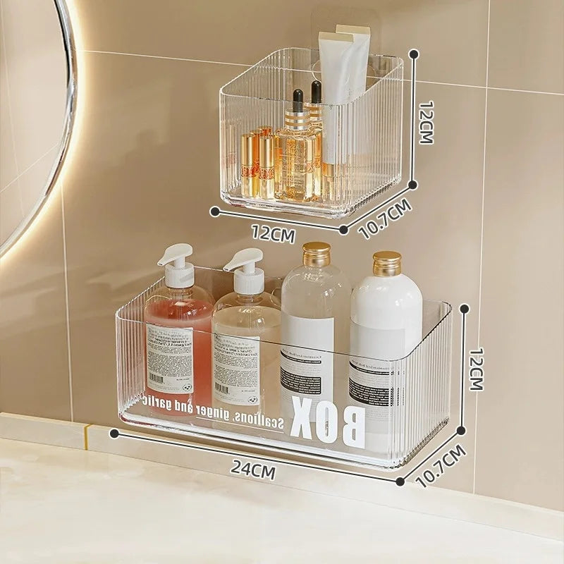 Shower Shelves Adhesive Clear Acrylic Bathroom Shower Caddy