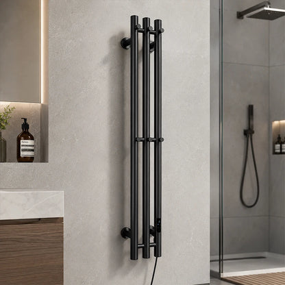 Oxg 3-Bar Electric Heated Towel Rack Timer Wall