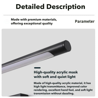 Modern Led Mirror Light Minimalist Black Metal Adjustable