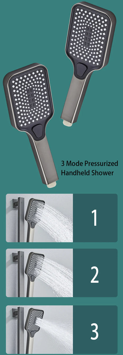 Modern Shower System Full Grey Way Piano Keys
