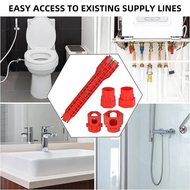 14/8 In Wrench Sink Faucet Sanitary Repair Double-Head