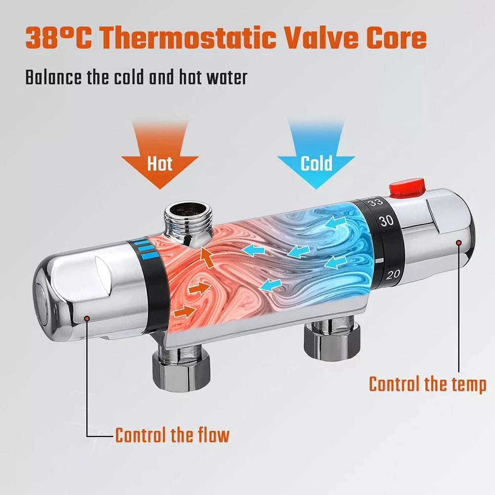 Thermostatic Shower Mixer Bar Wall Mounted Shower Mixer