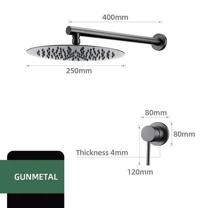 Bathroom Faucet Rose Gold Shower Wall Mounted 8/10/12