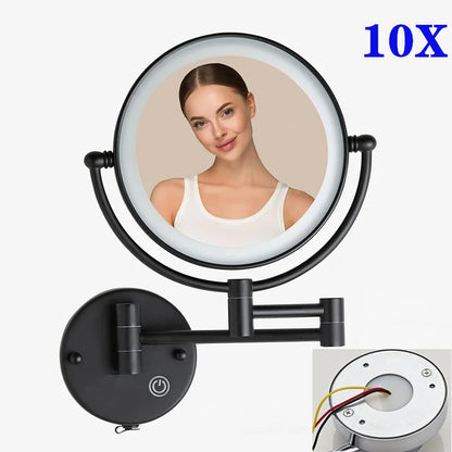 10x Magnifying Led Makeup Mirror Touch On Dual