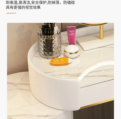 Pink White Vanity Table Women Luxury Nail European