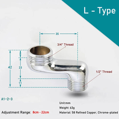 1/2 3/4 Bsp Male Tap Reducer Bath Shower