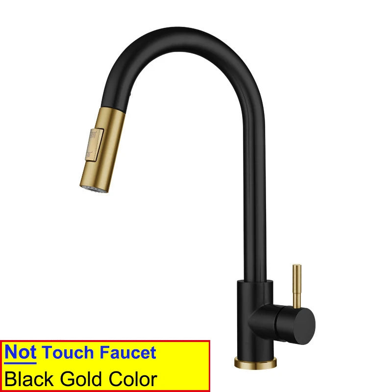 Smart Touch Sensor Sink Faucet Brushed Nickel Pull