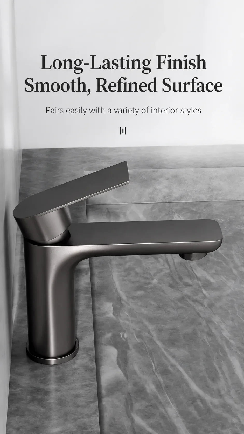 Bathroom Sink Faucet Stainless Steel Cold Mixer Tap