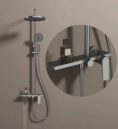Rose Gold Bathroom Shower System 12 Inch Rain
