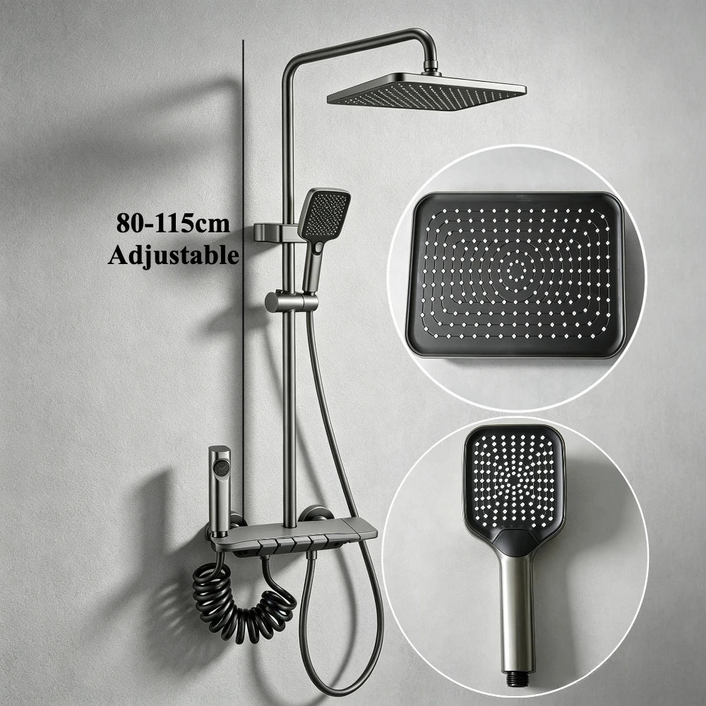 Four Ways Water Outlet Bathroom Shower System Wall