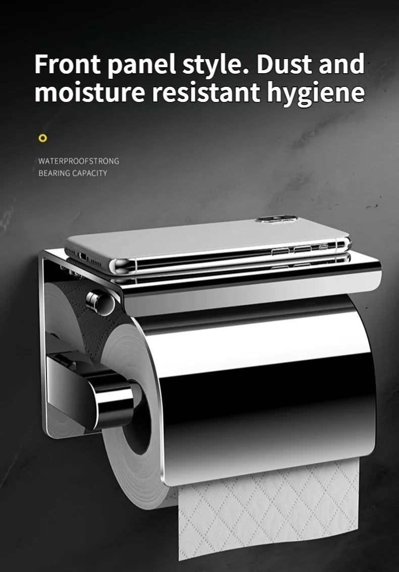 Stainless Steel Paper Towel Holder Without Punching Wall-Mounted