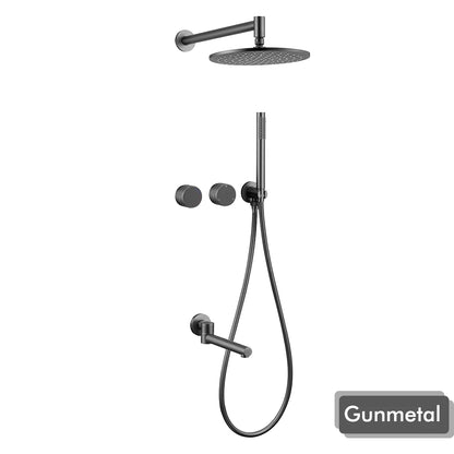 Gunmetal Shower Faucet Or Ways Concealed Box Bathroom