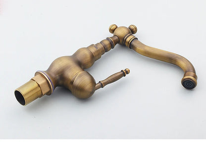 Bathroom Sink Faucet Antique Bronze 360 Degree Turn