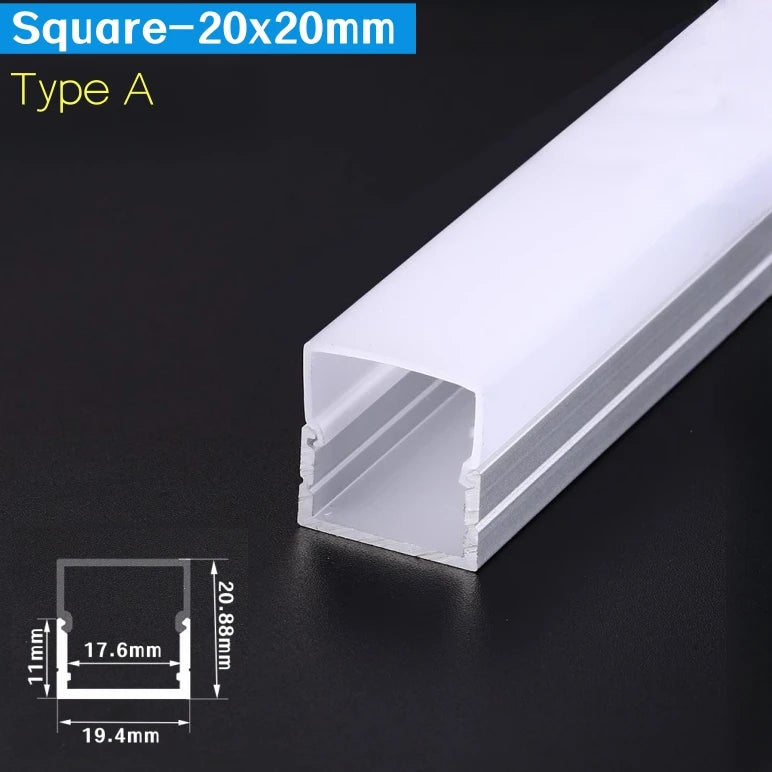 Three-Sided Glowing Led Aluminum Profile Tube Lamp Surface