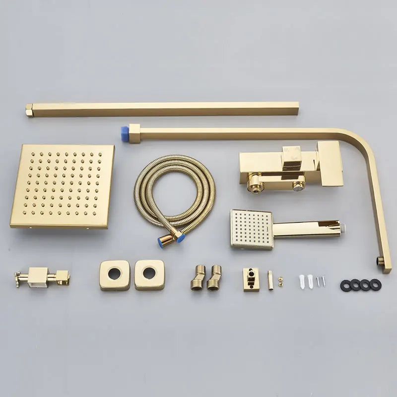 Golden Shower Faucet Rainfall 3/4-Way Bathtub Tap Bathroom