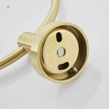Towel Ring Black/Brushed Gold Stainless Steel Wall Hanging
